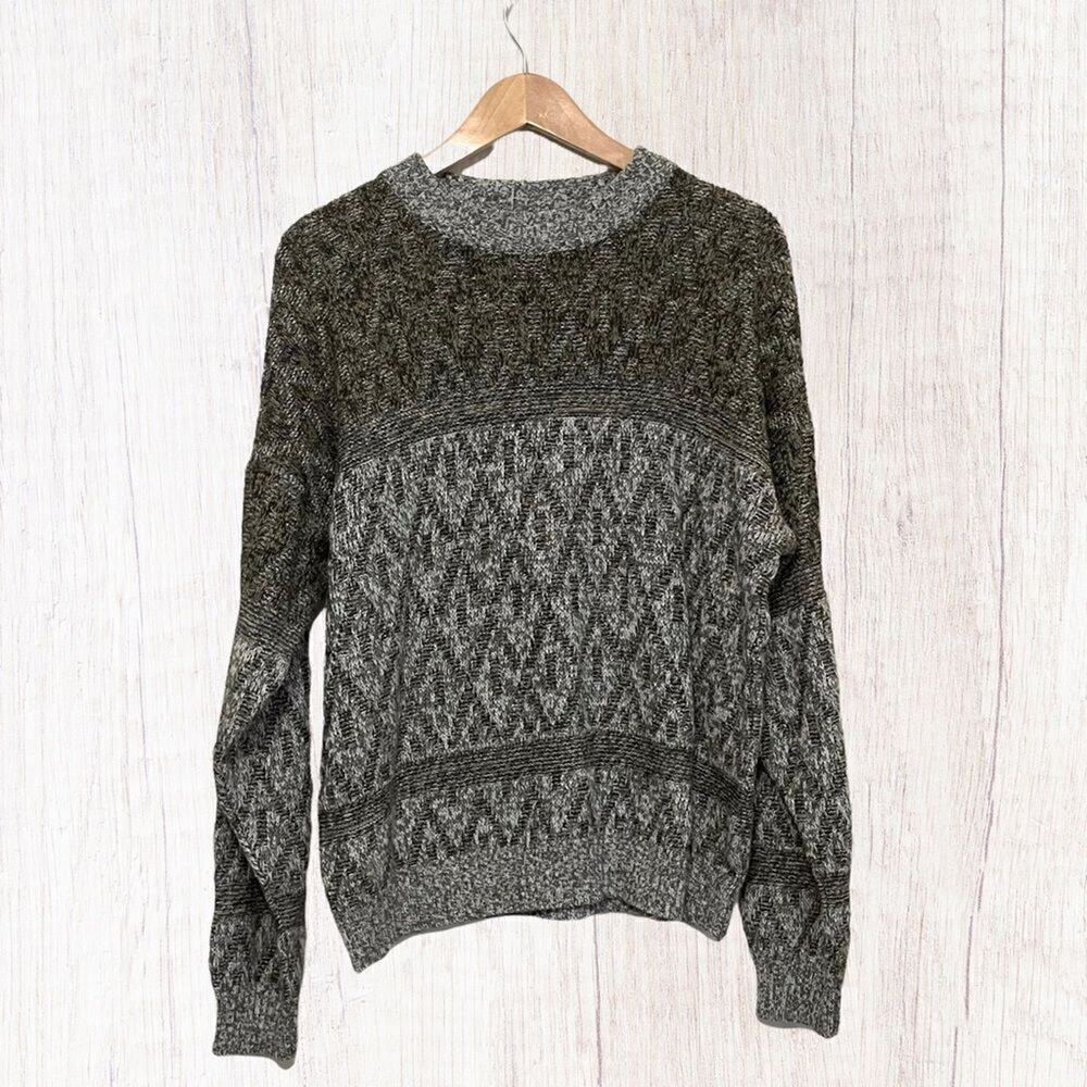 Vintage Gitano Women's Olive Green Knit Sweater SZ L‎